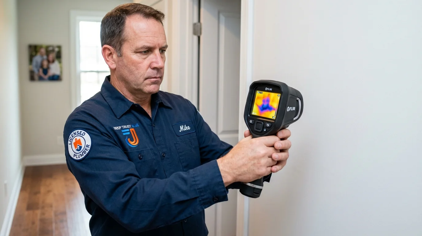 Thermal imaging leak detection by Johns Plumbing LLC in Elwood